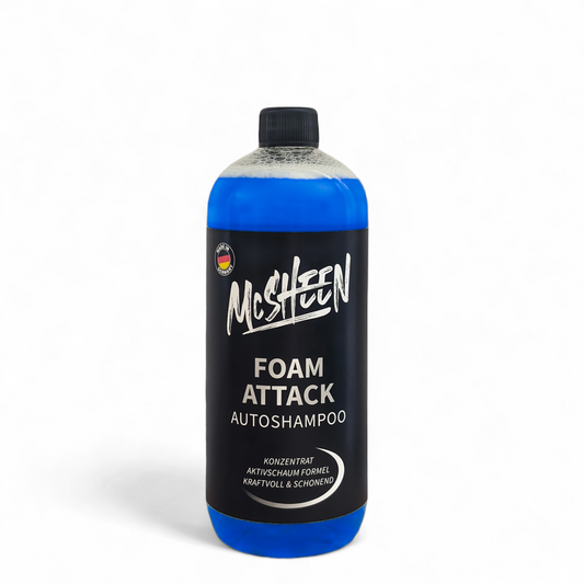 Foam Attack Autoshampoo für gründliche und schonende Fahrzeugwäsche mit starkem Schaumbild